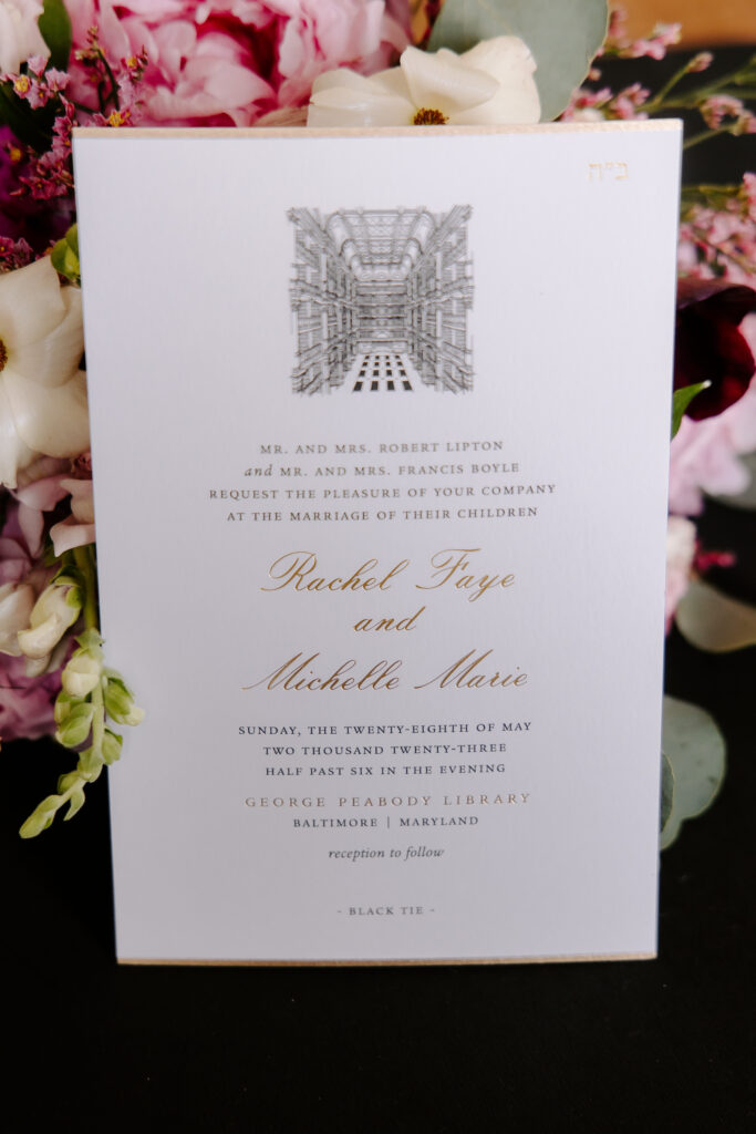 Baltimore Wedding Invitation George Peabody Wedding