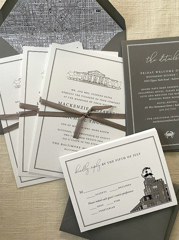 Baltimore Wedding Invitations Natty Boh Baltimore Museum of Art Wedding